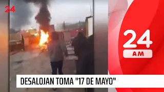 Toma "17 de mayo": más de 400 carabineros realizan desalojo en toma | 24 Horas TVN Chile