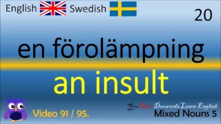 91 Mixed Nouns 5 blandade substantiv Svenska - Engelska Ord / Swedish - English Words