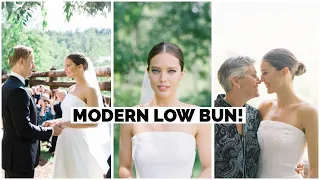My Wedding Day Hair Tutorial | Modern Low Bun With Emily DiDonato