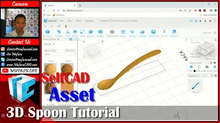 #5 SelfCAD Asset 3D Spoon Modeling Tutorial For Beginner