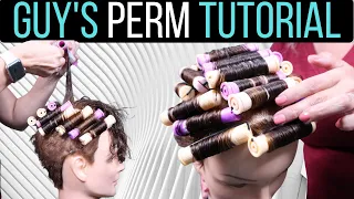 Men's Perm Tutorial | Teenage Boy Perm | How to Perm Hair for Men