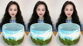 Asmr🍰Eating Mousse Basque Cake🍰 (Soft And Waxy Sound) 크림丨먹방丨Mukbang丨Satisfying丨Eatingshow