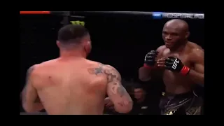 KAMARU USMAN GETS TAKEN DOWN FOR THE first time