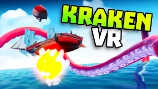 KRAKEN DESTROYS SHIPS IN VR - Kraken Gameplay - VR HTC Vive Gameplay (Kraken Game)