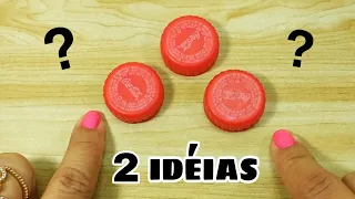 2 IDEAS  CRIATIVAS COM TAMPINHAS DE GARRAFA PET - HAZLO TÚ MISMA