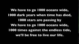 Tokio Hotel 1000 Oceans Lyrics On Screen