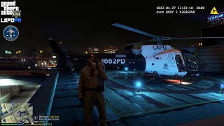 GTA V - LSPDFR 0.4.9🚔 - LSPD/LAPD - Helicopter Patrol - Air Unit - Pursuit Wanted Suspects - 4K