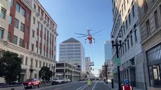 Skycrane Cargo Helicopter Accident, Downtown Oakland, 9th Jan 2021