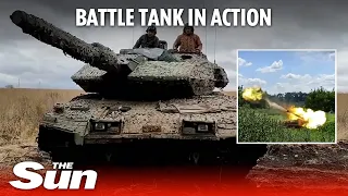 Ukraine shows off Stridsvagn 122 tanks in action