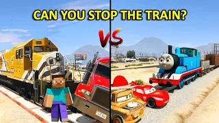 GTA 5 Train VS Thomas The Train | CAN YOU STOP THE TRAIN? GTA 5 TRAIN VS TRAIN Crash Compilation