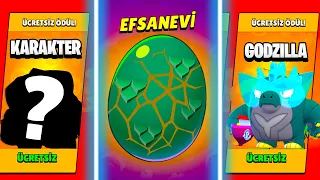 Godzilla CANAVAR YUMURTASI GELDİ! ÜCRETSİZ KARAKTER , 2 KOSTÜM , ELMAS , ALTIN VEE - Brawl Stars