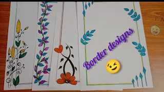 Easy border designs for projects works 🤔😉🥰🥰@anjaliartcrafts28👈👈
