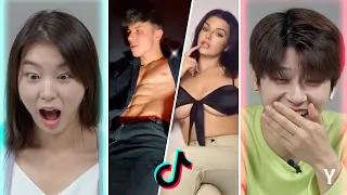 Korean Guy&Girl React To ‘Shoe Flip’ Challenge TikTok for the first time | Y