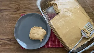 Flour halva with powdered sugar