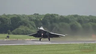 Awesome F-22 Raptor Falls/freefall from sky in full control 4K