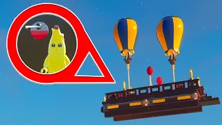 How to make an AIRSHIP in LEGO Fortnite with TURNING and LANDING