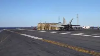 F/A-18 Catapult Afterburner Launch on the USS Nimitz