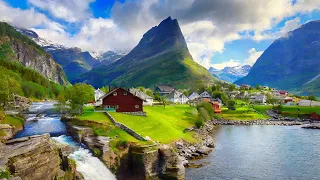 Flam NORWAY 🇳🇴 Norway Walking Tour 🌸 Beautiful Village in Europe 4K 🌞 Summer 60fps