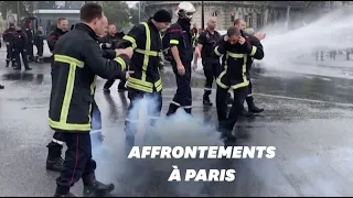 À Paris, les pompiers gazés en marge de leur manifestation