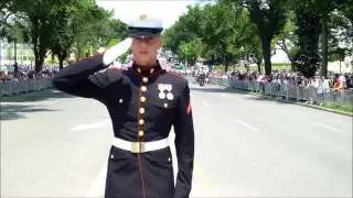 Rolling Thunder XXV   5-27-2012  |  Riders Were Saluted by Three Marines