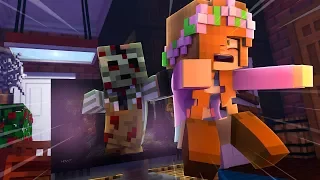 TRAPPED IN A SCARY MOVIE | Minecraft Little Kelly