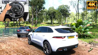 Jaguar F-Pace & Maserati Levante | OFFROAD CONVOY | Forza Horizon 5 | Thrustmaster T300RS gameplay