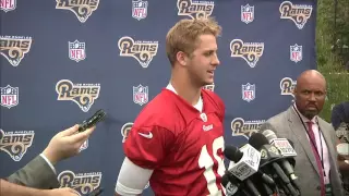 Rams QB Jared Goff: I'm just trying to catch up with the speed