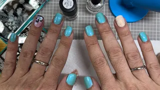 Quick Tropical Nail Stamping using Aqua Aura ORLY’s Spring 2024 collection.