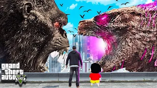 Godzilla Vs Kong Epic Fight Battle in Gta 5 in Telugu