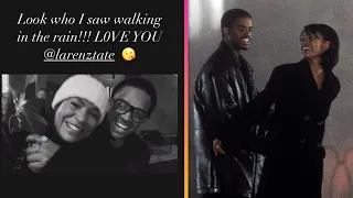 Nia Long and Larenz Tate Have RAINY Love Jones REUNION!