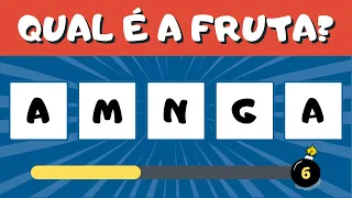 [QUIZ] DUVIDO VOCÊ ACERTAR AS 25 FRUTAS | QUIZ LETRAS EMBARALHADAS