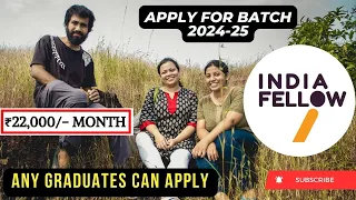 INDIA Fellow 2024-25 || 22,000/- Month | Any Graduate cn Apply | कैसे भरें Application Essay Qs