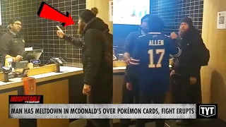 Barking Man Has MELTDOWN In McDonald's Over Pokémon Cards, Scuffle Erupts