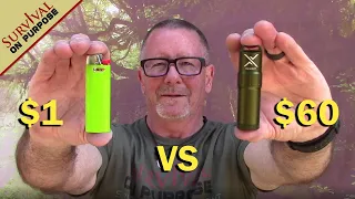 $60 Lighter vs $1 Bic - Survival Lighter FAIL! - Best Survival Lighter