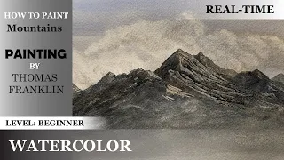 How to paint mountains for beginners in watercolor - Thomas Franklin
