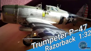 Trumpeter P-47 Razorback 1/32 Photobuilt #trumpeter #airbrushing