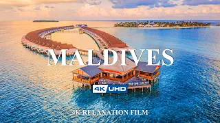 MALDIVES 4K UHD | Cinematic Video Nature with Calming Music | Meditation Music | Relaxing Music