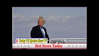 Should have worn your MAGA hat! Trump's hair takes off as he boards Air Force One to West Virginia