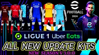 Update jersey efootball 2024 🔥 All LIGUE 1 Uber Eats kits efootball mobile