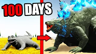 SURVIVING 100 DAYS as BABY GODZILLA in ROBLOX