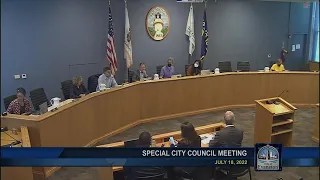 Special City Council Meeting 7-18-2022