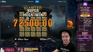 200K BIG WIN ON WANTED DEAD OR A WILD