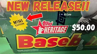 NEW RELEASE 2024 Topps Heritage Baseball MINI HOBBY BOX Whats INSIDE?