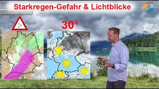 Neue Gewitter & Starkregen-Gefahr! Kein Hochsommer-Durchbruch, dafür aber Lichtblicke! Trend-Update.