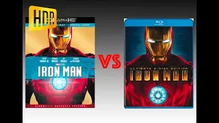 ▶ Comparison + Close Up of Iron Man 4K (2K DI) HDR10 vs Regular Version