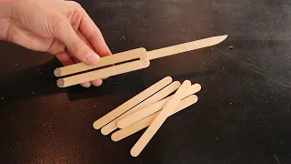 Turn Your Popsicle Sticks into Butterfly Knife!