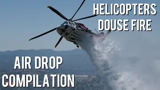 FIRE HELICOPTERS WATER DROP COMPILATION! (up close water drops)￼