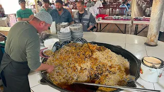 #trending MEGA PILAF | Popular street food in UZBEKISTAN | PILAF CENTER #asmr #food #howtocook