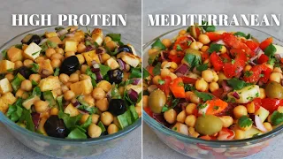 CHICKPEA SALAD RECIPES | High Protein Chickpea Salad & Mediterranean Chickpea Salad