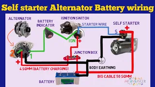 How to connect self starter alternator | self starter problem